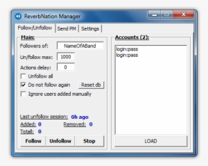 Reverbnation Manager Follow - Formatfactory