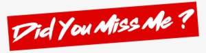 Did You Miss Me Podcast - Did You Miss Me