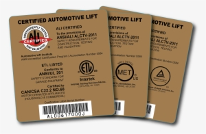 Barcodes - Test And Lift Certification