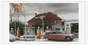 Araun Gordijn's Depiction Of A Purfina Gas Station - Sybold Van Ravesteyn