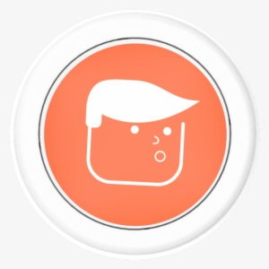 The Donald Trump Orange Button - Gebotsschild Rauchen Gestattet