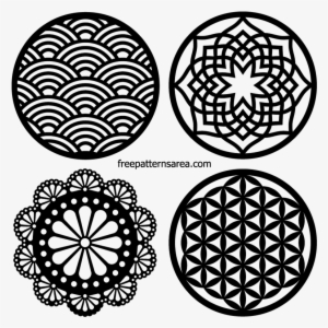 View Larger Image Laser Cut Vector Circle Coaster Ornamet - Overlapping Circles Grid