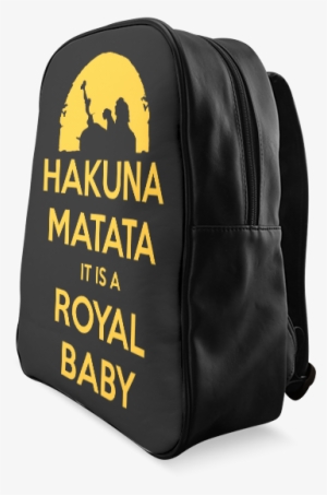 The Lion King Print Leather School Bag Unisex Travel - Backpack