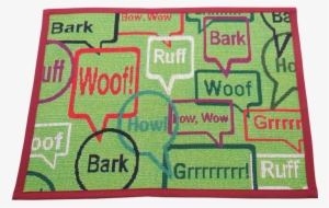 Bow Wow Wow Bowl Mat - Arlee Pet Products Bow Wow Wow Tapestry Bowl Mat -