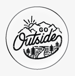 Go Outside Button - Rei Stickers