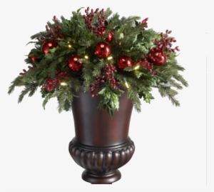 Christmas Outside Png Clipart - Decorate Outdoor Christmas Pots