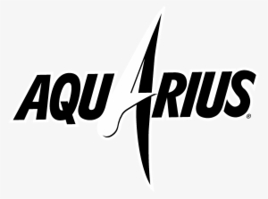 Aquarius Logo Black And White - Aquarius Bebida Logo
