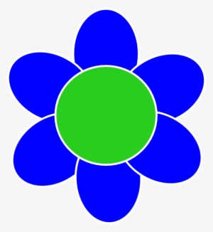 Blue Flower Clipart Cute Flower - Dark Blue Flowers Clip Art