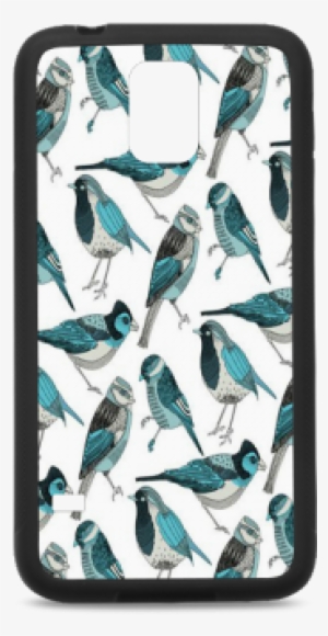 Pale Green Tumblr Rubber Case For Samsung Galaxy S5 - Pale Green Birds Art Print - Mini By Polkip
