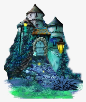 This Fantasy Castle Perched High On A Hill Will Be - Hi-line Gift Ltd Fairy Forest Illuminated Painting