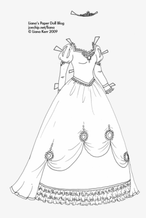 Masquerade Dresses Clipart Gown Black And White Costume - Coloring Pages Of Princess Dresses
