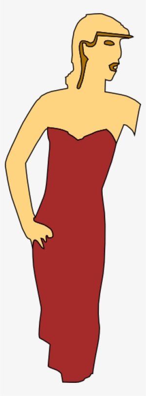 Cartoon Lady Wearing Fashion Dress Svg Clip Arts 216