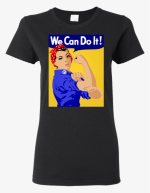 We Can Do It Women's T-shirt - Custom Retro We Can Do It Poster Sticker