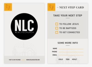 Next Steps Card Design Layout Design Logo Church Branding - Design