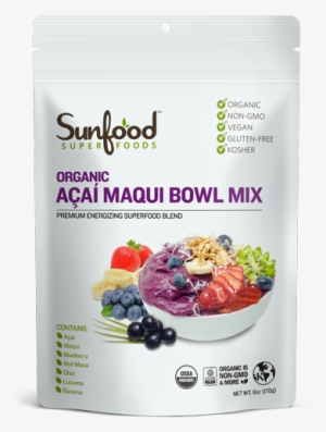Acai Maqui Bowl Mix 6oz Pouch - Sunfood Acai Maqui Bowl Mix