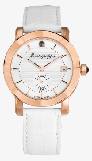 Nerouno Lady Watch, Rose Gold Pvd Case, White Leather - Montegrappa