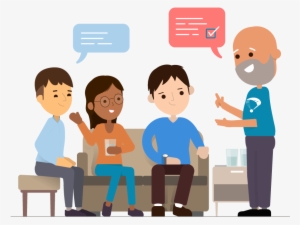 Group On Couch - Cartoon