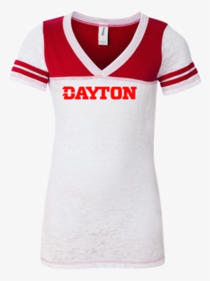 Juniors Burnout V Neck T Shirt - Dayton Flyers Ceramic Tumbler W/ Lid-university