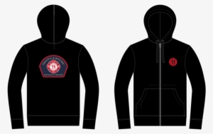 Fire Badge Zip Up Hoodie
