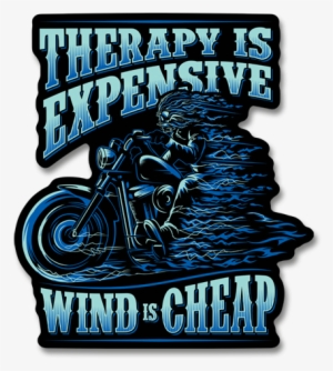 Therapy Is Expensive Wind Is Cheap 4" Decal - Pilot Women T-shirt Vest Tank Top