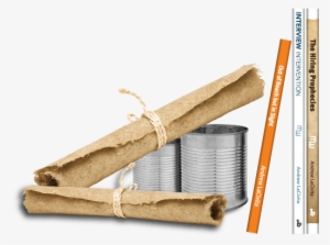 Books Scrolls Cans - Wood