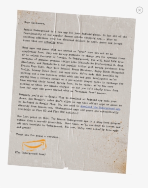 Amazon Just Launched Amazon Underground, - Amazon Area Manager Offer Letter