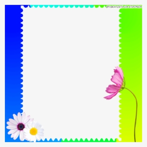 Moldura Verde De Flores - Tarjetas De Amor Y Amistad