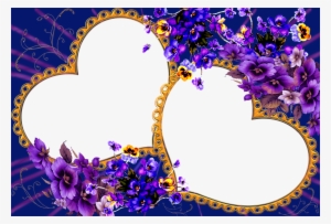 Moldura Para Fotos De Flores E Corações - Love Flower Photo Frame