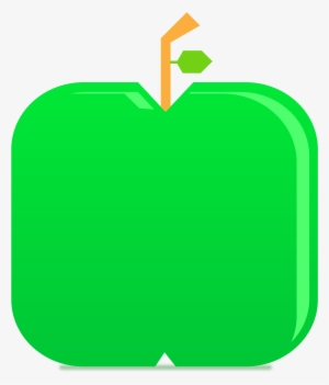 Flat Green Apple Vector Clipart Image - Lime Green Pumpkin Clip Art