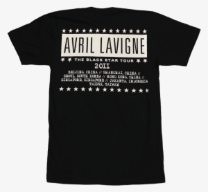 Avril Lavigne The Black Star Tour 2011 T-shirt Back - Let The Trap Say Amen