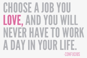 Ok, So Confucius Knew A Thing Or Two But I Have To - It's Not My Work It's My Passion