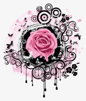 Rosa Grunge Vector Psd - Fondos Png Para Chicas
