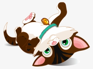 Woodcroft Vet's Cartoon Cat Croft Rolling Around - Cartoon Cat Rolling Around