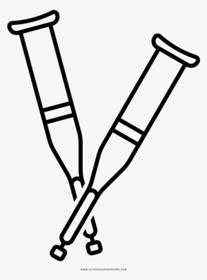 Crutches Coloring Page - Crutch