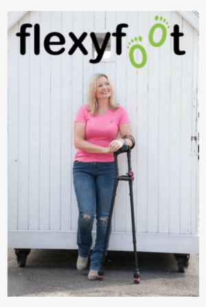 Flexyfoot Closed Cuff Anatomic Grip Crutch - Flexyfoot Adjustable Folding Walking Stick With Oval