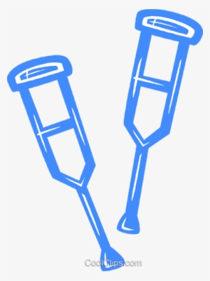 Crutches Royalty Free Vector Clip Art Illustration