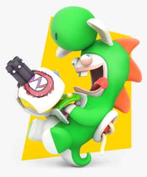 Drawn Rabbid Rabbid Mario - Mario Rabbids Kingdom Battle Rabbid Yoshi
