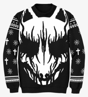 “white Fox” Ugly Holiday Sweater - Sweater