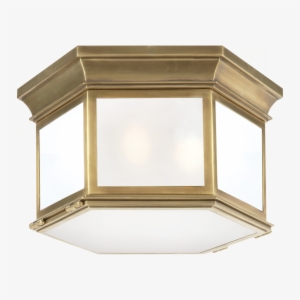 Club Large Hexagonal Flush Mount In Antique-burn