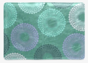 Teal Sea Foam Green Lace Doily Custom Notebook A5 - Circle