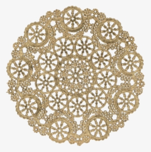 Dog - Gold Doilies