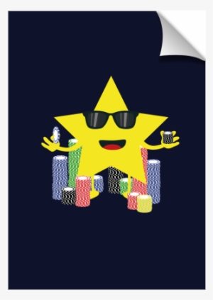 Lucky Star With Poker Chips