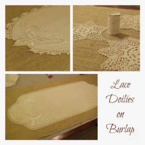 Burlap And Lace Wedding Table Runners