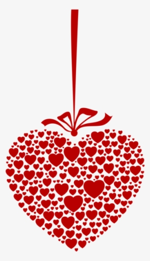 Hanging Heart Transparent Png Clip Art Image - Hanging Valentine Hearts Png