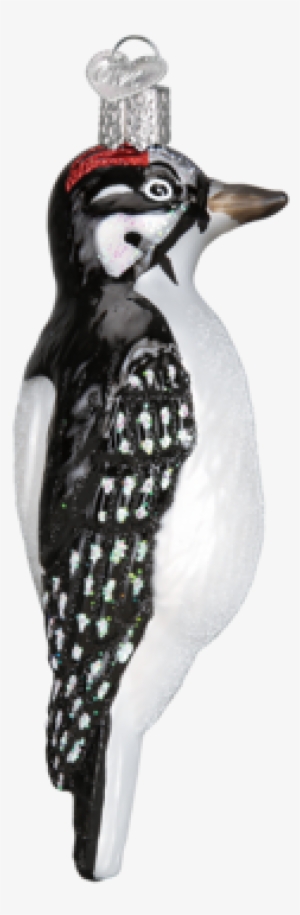 Hanging Hairy Woodpecker Ornament - Downy Woodpecker