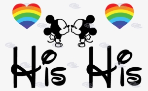 Lgbt Gay Matching Couple Shirts - Idecalworks Minnie Mickey Mouse In Love And Kissing