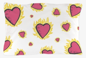 Flaming Heart Pillowcase - Clothes Over Bros Canvas Lunch Tote