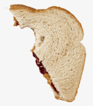 Half Of A Peanut Butter And Jelly Sandwich - Half Eaten Peanut Butter And Jelly Sandwich