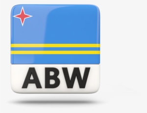 Square Icon With Flag Of Kuwait And Iso Code