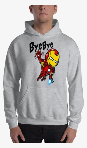 Iron Man “bye-bye” The Avenger Marvel Superheroes Cartoon - Hoodie